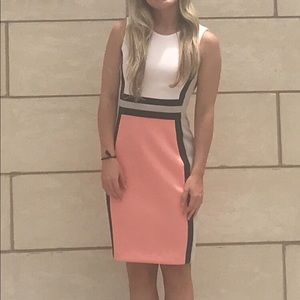 Calvin Klein colorblock sheath dress